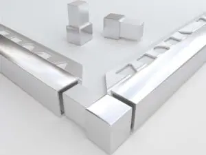 Vroma Bright Chrome Box Square Edge Corner Block