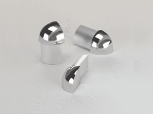 Vroma Bright Chrome Round/Quadrant Aluminium Corner blocks