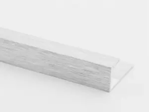 Vroma Deep Brushed Chrome Box Capping 2.5M Heavy Duty Aluminium Tile Trims