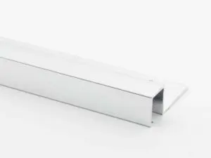 Vroma Bright Chrome Box Square Edge 2.5M Heavy Duty Aluminium Tile Trims
