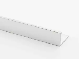 Vroma Trade Trim Bright Chrome L-Shape 2.5M Aluminium Tile Trims