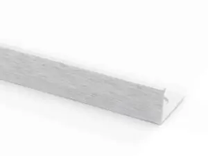 Vroma Deep Brushed Chrome Straight Edge L-Shape 2.5M Heavy Duty Aluminium Tile Trims