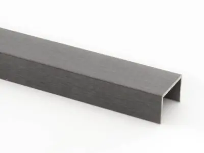Vroma Brushed Black Nickel Listello V Groove 2.5M Heavy Duty 304 Stainless Steel
