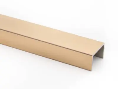 Vroma Mirror Finish Rose Gold Listello V Groove 2.5M Heavy Duty 304 Stainless Steel