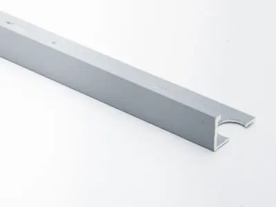 Vroma Light Grey Matt Straight Edge L-Shape 2.5M Heavy Duty Aluminium Tile Trims