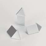 Vroma Matt Chrome Triangle Aluminium Corner blocks - 10mm-external - 1