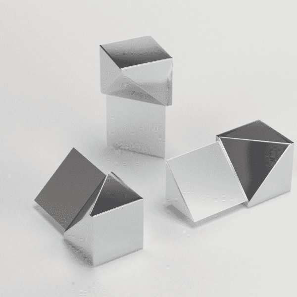 Vroma Bright Chrome Triangle Aluminium Corner blocks Vroma Trims