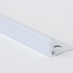Vroma Brilliant White Straight Edge L-Shape 2.5M Heavy Duty Aluminium Tile Trims - 12mm - 1