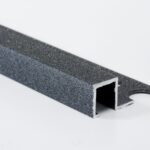 Vroma Textured Metallic Charcoal Box Square Edge 2.5M Heavy Duty Aluminium Tile Trims - 10mm - 1 - 
