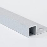 Vroma Textured Snow White Box Square Edge 2.5M Heavy Duty Aluminium Tile Trims