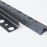Textured Metallic Charcoal Straight Edge L-Shape 2.5M Heavy Duty Aluminium Tile Trims