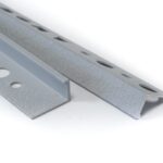 Textured Light Grey Straight Edge L-Shape 2.5M Heavy Duty Aluminium Tile Trims - 12mm - 10 - 