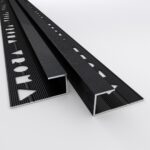 Vroma Deep Brushed Black Box Capping 2.5M Heavy Duty Aluminium Tile Trims
