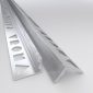 Vroma Samples - vroma-deep-brushed-chrome-straight-edge-l-shape-2-5m-heavy-duty-aluminium-tile-trims