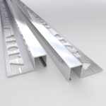 Vroma Bright Chrome Box Square Edge 2.5M Heavy Duty Aluminium Tile Trims - 10mm - 10 - 