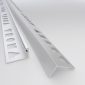 Vroma Samples - vroma-matt-chrome-straight-edge-l-shape-2-5m-heavy-duty-aluminium-tile-trims