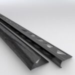 Vroma Brushed Black Quadrant 2.5M Heavy Duty Aluminium Tile Trims