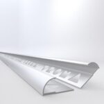 Vroma Matt Chrome Quadrant 2.5M Heavy Duty Aluminium Tile Trims - 10mm - 10 - 