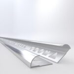 Vroma Bright Chrome Quadrant 2.5M Heavy Duty Aluminium Tile Trims - 10mm - 10