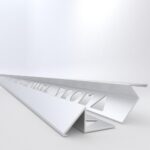 Vroma Matt Chrome Triangle 2.5M Heavy Duty Aluminium Tile Trims - 10mm - 10 - 
