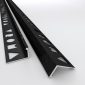Vroma Samples - vroma-brushed-black-straight-edge-l-shape-2-5m-heavy-duty-aluminium-tile-trims
