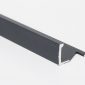 Vroma Samples - vroma-matt-grey-straight-edge-l-shape-2-5m-heavy-duty-aluminium-tile-trims