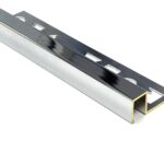 Vroma Premium Chrome Plated Box Shape 2.5M Heavy Duty Brass Tile Trims - 12mm - 10 - 