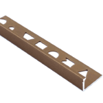 Soft Copper Straight Edge L-Shape 2.5M Heavy Duty Aluminium Tile Trims - 10mm - 1 - 