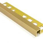 Vroma Brass Brushed Finish Box Shape 2.5M Heavy Duty Brass Tile Trims - 10mm - 1 - 