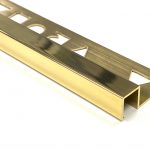 Vroma Polished Brass Box Shape 2.5M Heavy Duty Brass Tile Trims - 12mm - 10 - 