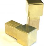 Vroma Polished Brass Box Square Edge Corner Block - 10mm - 1