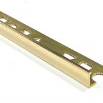 Vroma Polished Brass L Shape 2.5M Heavy Duty Brass Tile Trims - 12mm - 1 - 