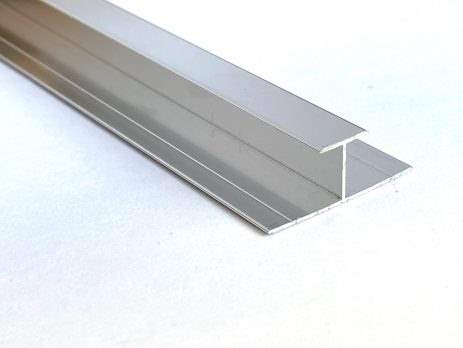 Vroma Bright Chrome H-Joint Profile 2.5M Heavy Duty Aluminium Cladding ...