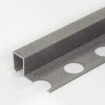 Vroma Pebble Stone Box Square Edge 2.5M Heavy Duty Aluminium Tile Trims - 12mm - 1
