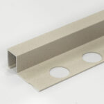 Vroma Sandstone Box Square Edge 2.5M Heavy Duty Aluminium Tile Trims - 12mm - 10