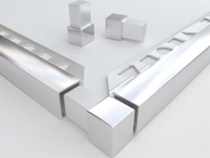 Vroma Bright Chrome Box Square Edge Corner Block