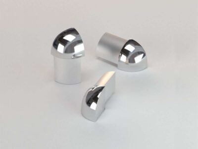 Vroma Stainless Steel Mirror Chrome & Brushed Finish Round/Quadrant Corner blocks