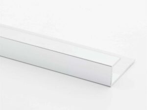 Vroma Bright Chrome Box Capping 2.5M Heavy Duty Aluminium Tile Trims