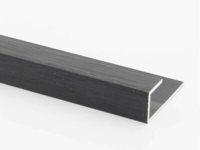 Vroma Deep Brushed Black Box Capping 2.5M Heavy Duty Aluminium Tile Trims