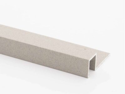 Vroma Light Grey Stone Box Square Edge 2.5M Heavy Duty Aluminium Tile Trims