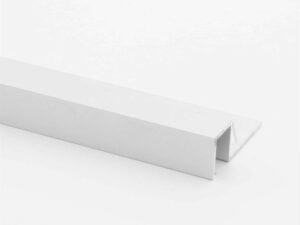Vroma Matt Chrome Box Square Edge 2.5M Heavy Duty Aluminium Tile Trims