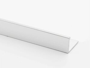 Vroma Trade Trim Bright Chrome L-Shape 2.5M Aluminium Tile Trims