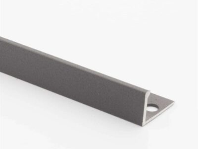 Vroma Matt Grey Straight Edge L-Shape 2.5M Heavy Duty Aluminium Tile Trims