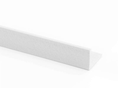 Textured Snow White Straight Edge L-Shape 2.5M Heavy Duty Aluminium Tile Trims