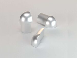 Vroma Matt Chrome Round/Quadrant Aluminium Corner blocks