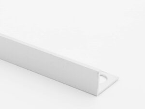 Vroma Matt Chrome Straight Edge L-Shape 2.5M Heavy Duty Aluminium Tile Trims