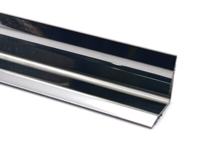 Vroma Stainless Steel Mirror Chrome Corner Edge Protector Internal 2.5M Heavy Duty