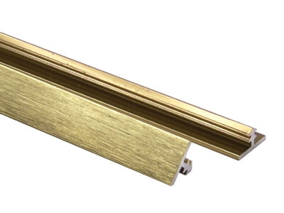 Vroma Brushed Gold T Bar Aluminium 2.5M Heavy Duty Profile