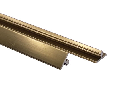 Vroma Bright Brass T Bar Aluminium 2.5M Heavy Duty Profile