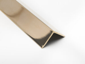 Vroma Polished Brass L Angle 2.5M Heavy Duty Brass Angle